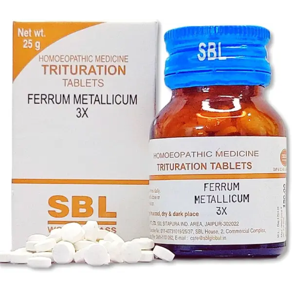 SBL Ferrum Metallicum Trituration Tablet 3X